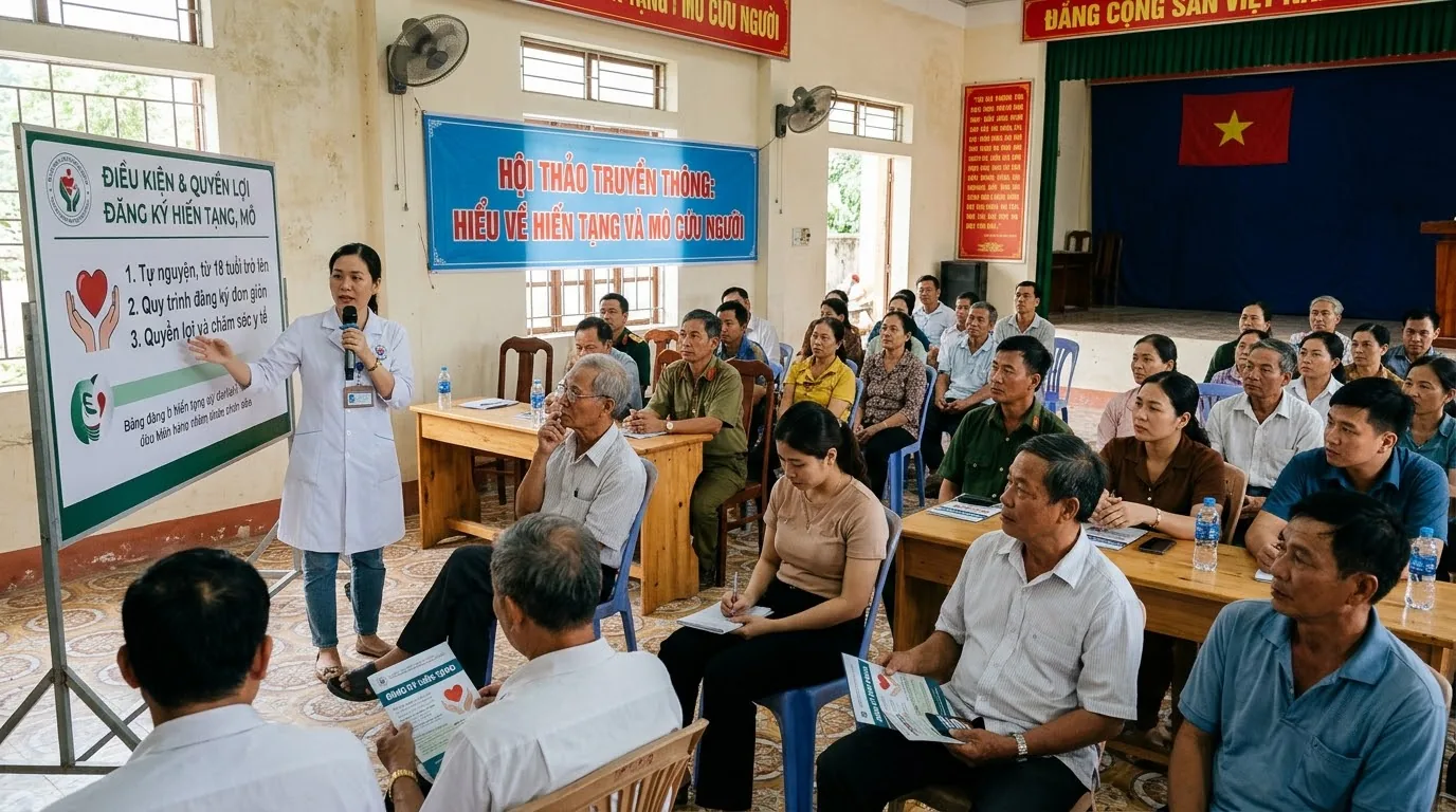 Chế độ chăm sóc sức khỏe và quyền lợi dành cho người trao tặng sự sống Thẻ bảo hiểm y tế miễn phí và Kỷ niệm chương Vì sức khỏe nhân dân dành cho người hiến mô
